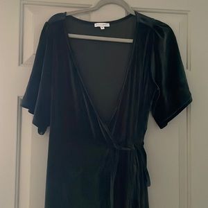 Baltic Born velvet wrap dress, only worn once, jade green shade